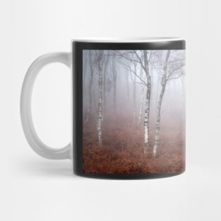 Birches and Bracken in the Mist Mug